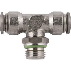 Aignep USA - Metal Push-To-Connect Tube Fittings; Type: Male Branch Tee Swivel ; Tube Outside Diameter (mm): 4 ; Maximum Working Pressure: 290.000 ; Connection Style: Push to Connect ; Connection Type: Push to Connect ; Material: 316L Stainless Steel - Exact Tool & Supply