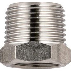Aignep USA - Stainless Steel Pipe Fittings; Type: Reducer ; Fitting Size: 1/4 x 1/2 ; End Connections: BSPT x BSPP ; Material Grade: 316L Stainless Steel ; Pressure Rating (psi): 290 - Exact Tool & Supply