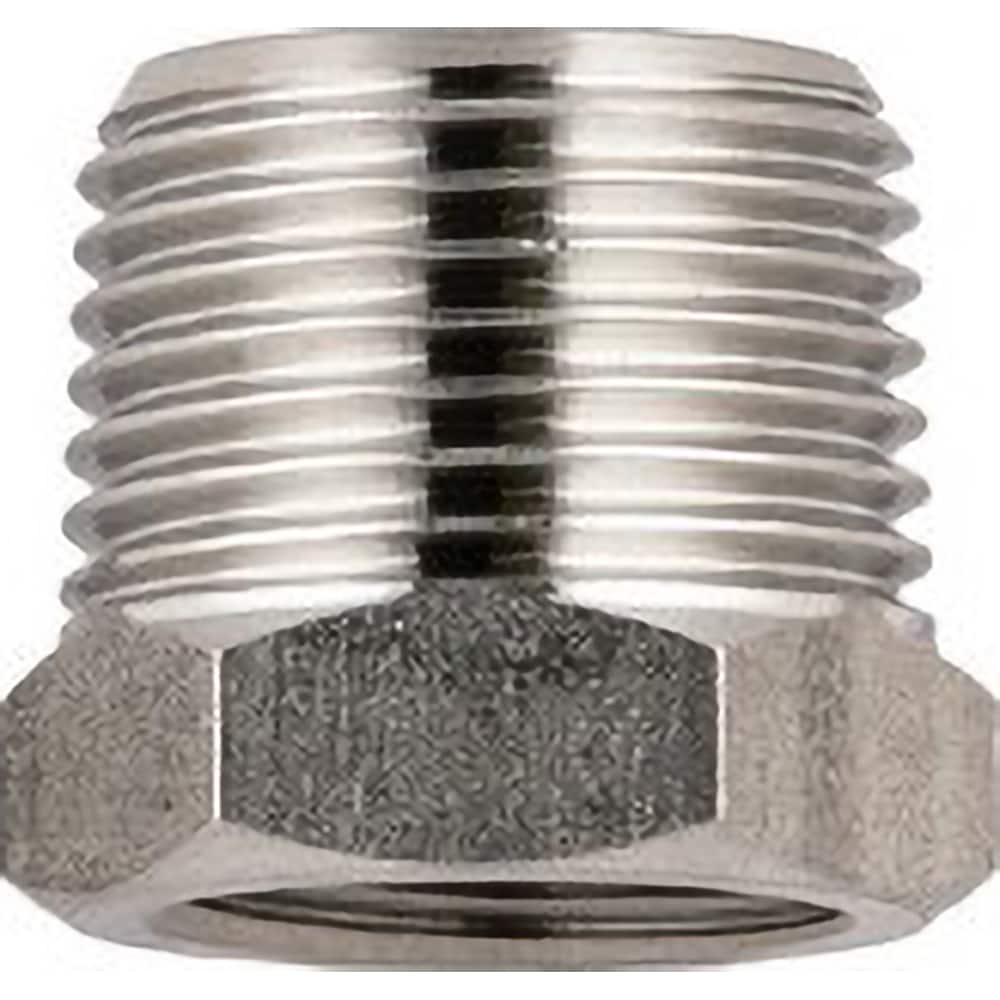 Aignep USA - Stainless Steel Pipe Fittings; Type: Reducer ; Fitting Size: 3/8 x 1/8 ; End Connections: BSPP ; Material Grade: 316L Stainless Steel ; Pressure Rating (psi): 290 - Exact Tool & Supply