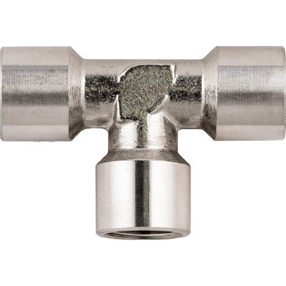 Aignep USA - Stainless Steel Pipe Fittings; Type: Female Tee ; Fitting Size: 1/8 ; End Connections: BSPP ; Material Grade: 316L Stainless Steel ; Pressure Rating (psi): 290 - Exact Tool & Supply
