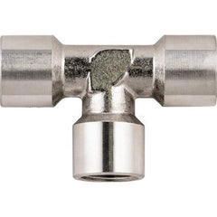 Aignep USA - Stainless Steel Pipe Fittings; Type: Female Tee ; Fitting Size: 1/8 ; End Connections: BSPP ; Material Grade: 316L Stainless Steel ; Pressure Rating (psi): 290 - Exact Tool & Supply