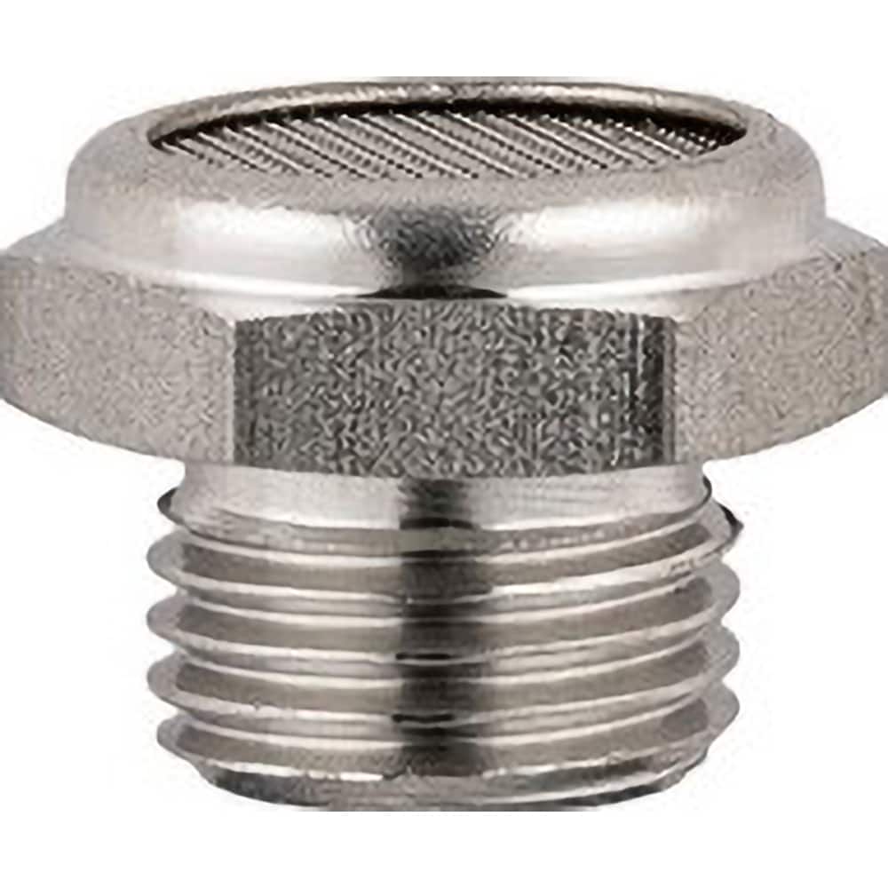 Aignep USA - Exhaust & Intake Mufflers; Type: Breather Vent ; Thread Size: 1/2 ; Thread Type: BSPP ; Maximum Working Pressure (psi): 290.000 ; Overall Length (Decimal Inch): 0.50000 ; Decibel Rating: 80.000 - Exact Tool & Supply