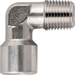 Aignep USA - Stainless Steel Pipe Fittings; Type: Male x Female Elbow ; Fitting Size: 1/2 ; End Connections: BSPT x BSPP ; Material Grade: 316L Stainless Steel ; Pressure Rating (psi): 290 - Exact Tool & Supply
