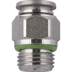 Aignep USA - Metal Push-To-Connect Tube Fittings; Type: Male Connector ; Tube Outside Diameter (mm): 12 ; Maximum Working Pressure: 290.000 ; Connection Style: Push to Connect ; Connection Type: Push to Connect ; Material: 316L Stainless Steel - Exact Tool & Supply