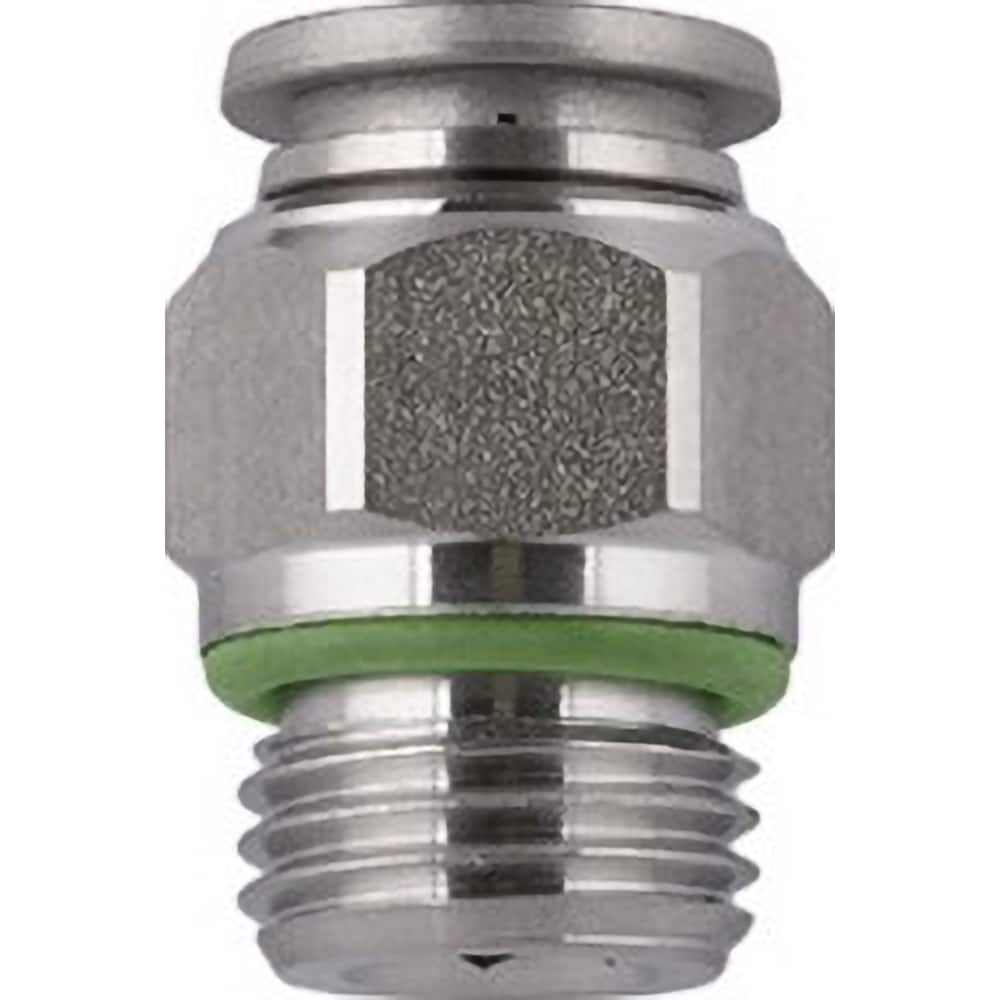 Aignep USA - Metal Push-To-Connect Tube Fittings; Type: Male Connector ; Tube Outside Diameter (mm): 6 ; Maximum Working Pressure: 290.000 ; Connection Style: Push to Connect ; Connection Type: Push to Connect ; Material: 316L Stainless Steel - Exact Tool & Supply
