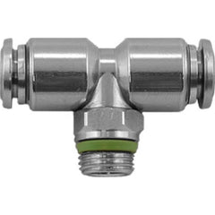 Aignep USA - Metal Push-To-Connect Tube Fittings; Type: Male Branch Tee Swivel ; Tube Outside Diameter (mm): 4 ; Maximum Working Pressure: 290.000 ; Connection Style: Push to Connect ; Connection Type: Push to Connect ; Material: 316L Stainless Steel - Exact Tool & Supply