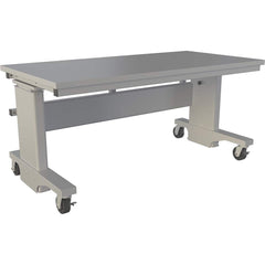 BOSTONtec - Mobile Work Benches; Type: Mobile Work Bench ; Length: 60 (Inch); Depth (Inch): 30 ; Height (Inch): 28 ; Maximum Height (Inch): 44 ; Top Material: Laminate - Exact Tool & Supply