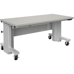 BOSTONtec - Mobile Work Benches; Type: Mobile Work Bench ; Length: 60 (Inch); Depth (Inch): 30 ; Height (Inch): 28 ; Maximum Height (Inch): 44 ; Top Material: Laminate - Exact Tool & Supply