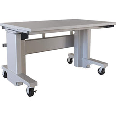 BOSTONtec - Mobile Work Benches; Type: Mobile Work Bench ; Length: 48 (Inch); Depth (Inch): 30 ; Height (Inch): 28 ; Maximum Height (Inch): 44 ; Top Material: Laminate - Exact Tool & Supply