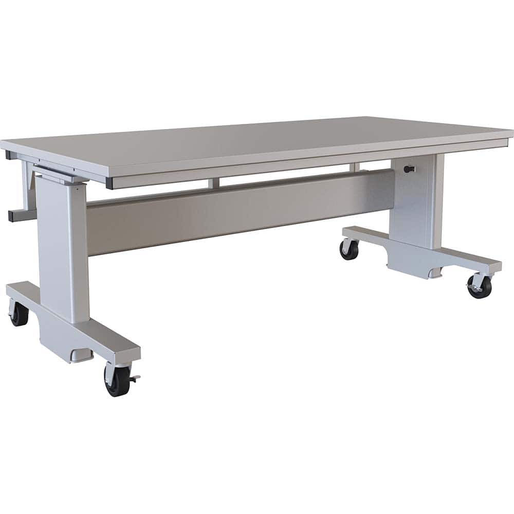 BOSTONtec - Mobile Work Benches; Type: Mobile Work Bench ; Length: 72 (Inch); Depth (Inch): 36 ; Height (Inch): 28 ; Maximum Height (Inch): 44 ; Top Material: Laminate - Exact Tool & Supply