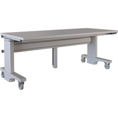 BOSTONtec - Mobile Work Benches; Type: Mobile Work Bench ; Length: 72 (Inch); Depth (Inch): 30 ; Height (Inch): 28 ; Maximum Height (Inch): 44 ; Top Material: Laminate - Exact Tool & Supply