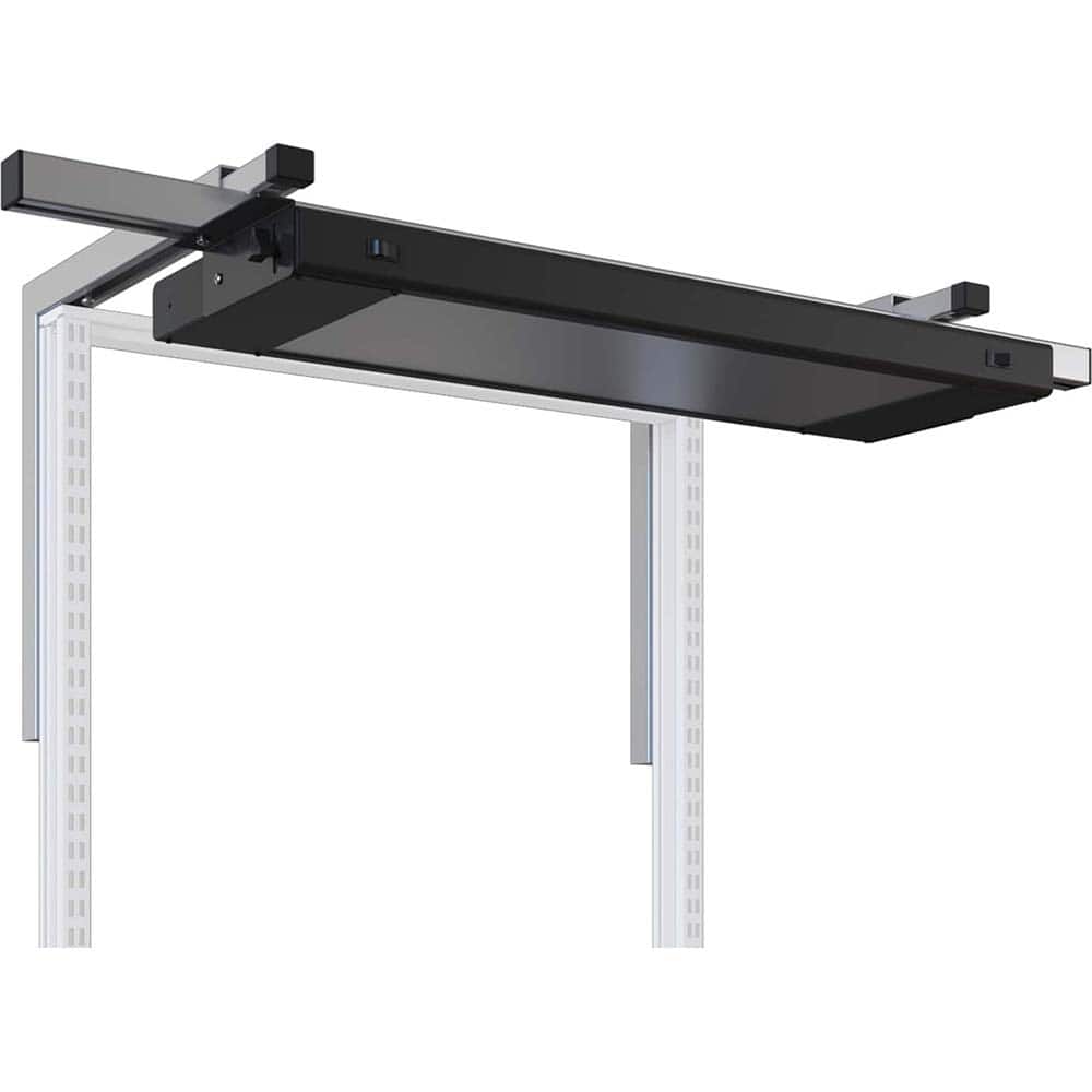 BOSTONtec - Workbench & Workstation Accessories; Type: Overhead Light Frame/Fixture ; For Use With: 48" BOSTONtec ; Depth (Inch): 11 ; Width (Inch): 32 ; Color: Black - Exact Tool & Supply