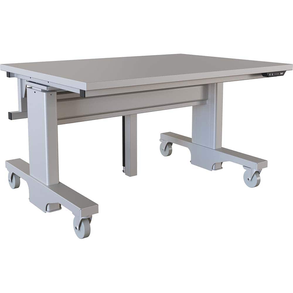 BOSTONtec - Mobile Work Benches; Type: Mobile Work Bench ; Length: 48 (Inch); Depth (Inch): 36 ; Height (Inch): 28 ; Maximum Height (Inch): 44 ; Top Material: Laminate - Exact Tool & Supply