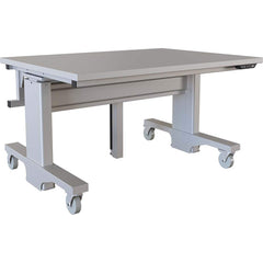 BOSTONtec - Mobile Work Benches; Type: Mobile Work Bench ; Length: 48 (Inch); Depth (Inch): 36 ; Height (Inch): 28 ; Maximum Height (Inch): 44 ; Top Material: Laminate - Exact Tool & Supply