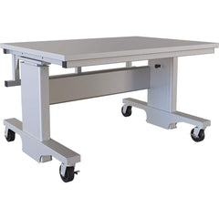BOSTONtec - Mobile Work Benches; Type: Mobile Work Bench ; Length: 48 (Inch); Depth (Inch): 36 ; Height (Inch): 28 ; Maximum Height (Inch): 44 ; Top Material: Laminate - Exact Tool & Supply