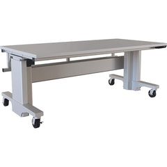 BOSTONtec - Mobile Work Benches; Type: Mobile Work Bench ; Length: 72 (Inch); Depth (Inch): 36 ; Height (Inch): 28 ; Maximum Height (Inch): 44 ; Top Material: Laminate - Exact Tool & Supply