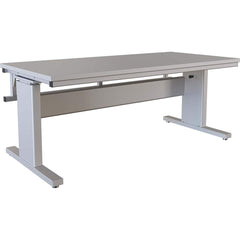 BOSTONtec - Stationary Work Benches, Tables; Type: Manual Height Adjustable Workstation ; Top Material: Laminate ; Width (Inch): 72 ; Depth (Inch): 36 ; Maximum Height (Inch): 44 ; Leg Style: Adjustable Height; C-Leg (Cantilever); Manual Height Adjustment - Exact Tool & Supply