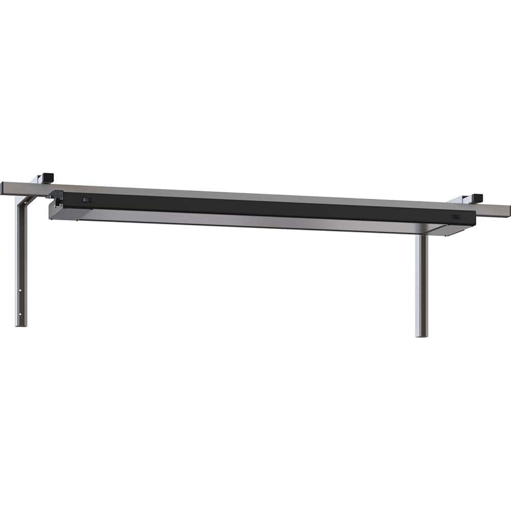 BOSTONtec - Workbench & Workstation Accessories; Type: Overhead Light Frame/Fixture ; For Use With: 72" BOSTONtec ; Depth (Inch): 11 ; Width (Inch): 56 ; Color: Black - Exact Tool & Supply