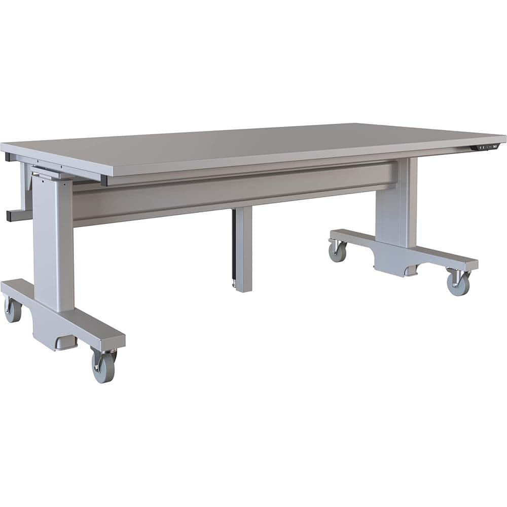 BOSTONtec - Mobile Work Benches; Type: Mobile Work Bench ; Length: 72 (Inch); Depth (Inch): 36 ; Height (Inch): 28 ; Maximum Height (Inch): 44 ; Top Material: Laminate - Exact Tool & Supply