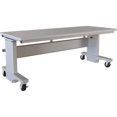 BOSTONtec - Mobile Work Benches; Type: Mobile Work Bench ; Length: 72 (Inch); Depth (Inch): 30 ; Height (Inch): 28 ; Maximum Height (Inch): 44 ; Top Material: Laminate - Exact Tool & Supply