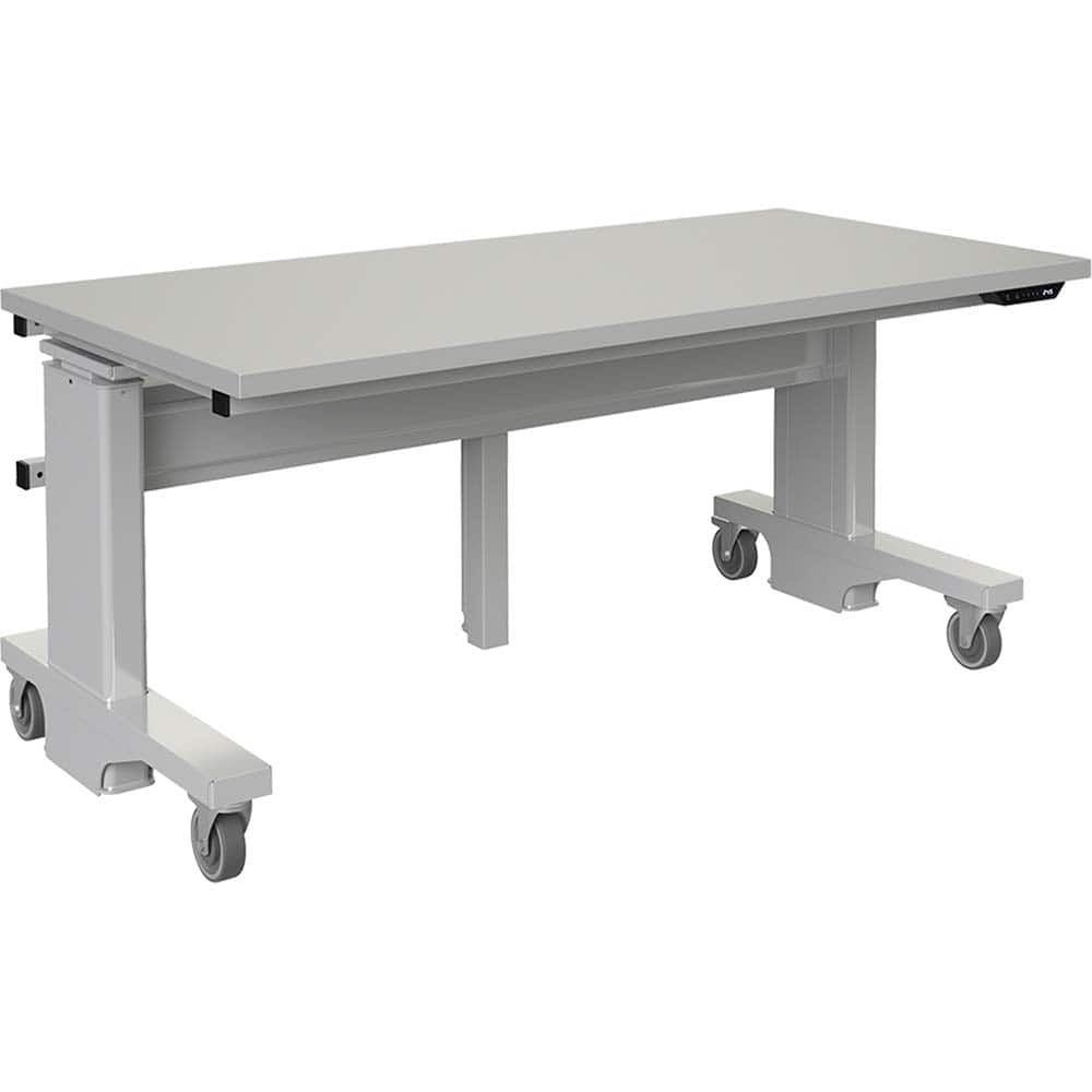 BOSTONtec - Mobile Work Benches; Type: Mobile Work Bench ; Length: 60 (Inch); Depth (Inch): 30 ; Height (Inch): 28 ; Maximum Height (Inch): 44 ; Top Material: Laminate - Exact Tool & Supply