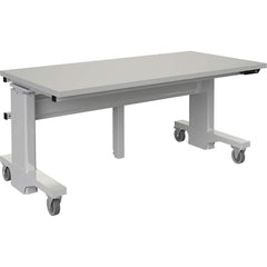 BOSTONtec - Mobile Work Benches; Type: Mobile Work Bench ; Length: 60 (Inch); Depth (Inch): 30 ; Height (Inch): 28 ; Maximum Height (Inch): 44 ; Top Material: Laminate - Exact Tool & Supply
