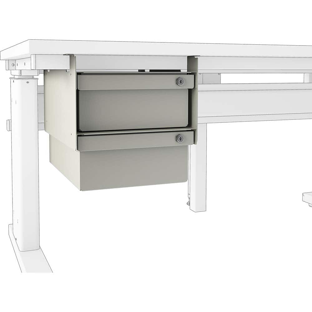 BOSTONtec - Workbench & Workstation Accessories; Type: Workbench Drawer ; For Use With: 48" BOSTONtec; 60" BOSTONtec; 72" BOSTONtec ; Height: 12 (Inch); Depth (Inch): 18 ; Width (Inch): 12 ; Load Capacity (Lb.): 100.000 - Exact Tool & Supply