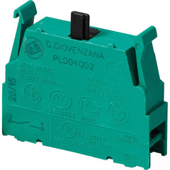 Automation Systems Interconnect - Pushbutton Switch Accessories; Switch Accessory Type: Contact Block ; For Use With: Pendtant Stations ; Color: Green ; Operator Illumination: NonIlluminated ; Material: Plastic - Exact Tool & Supply