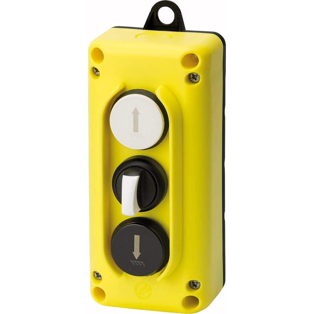 Automation Systems Interconnect - Pushbutton Switch Accessories; Switch Accessory Type: Pushbutton Operator; Selector Switch Operator; Pushbutton Operator ; For Use With: Hoists; Cranes ; Pushbutton Type: Flush ; Pushbutton Shape: Round ; Color: Yellow ; - Exact Tool & Supply