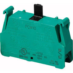 Automation Systems Interconnect - Pushbutton Switch Accessories; Switch Accessory Type: Contact Block ; For Use With: Pendtant Stations ; Color: Green ; Operator Illumination: NonIlluminated ; Material: Plastic - Exact Tool & Supply