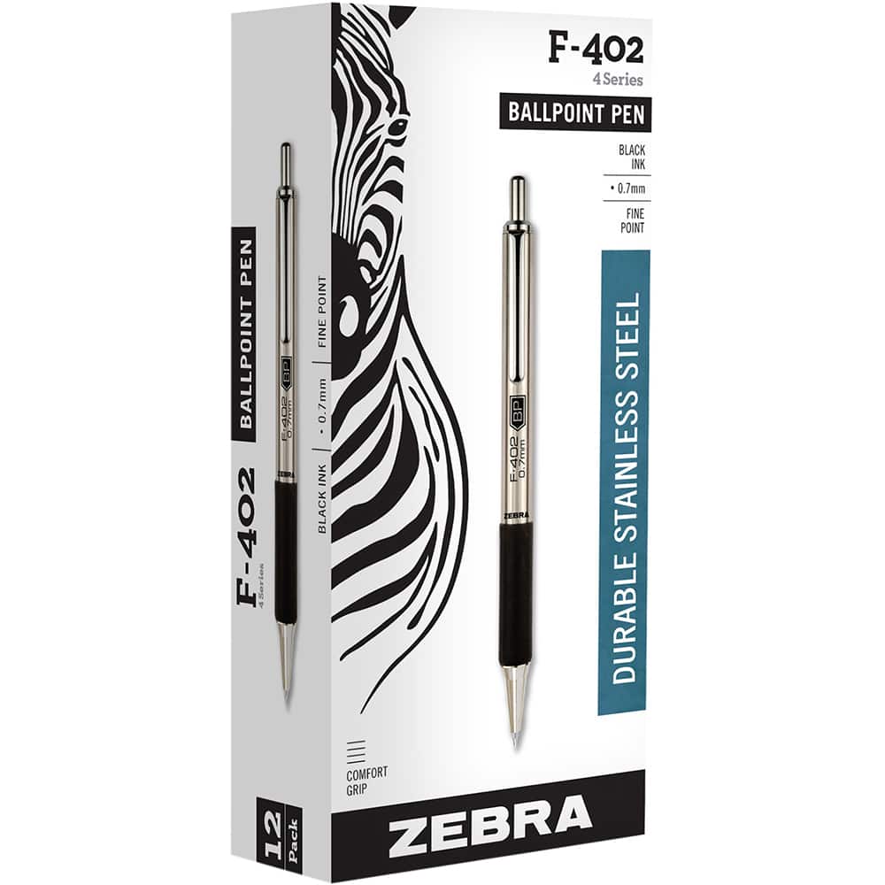Zebra Pen - Pens & Pencils; Type: Ball Point Pen ; Color: Black ; Tip Type: 0.7MM - Exact Tool & Supply