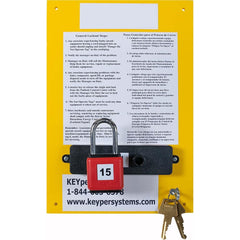 KEYper Systems - Lockout Centers & Stations; Type: Lock Management System ; Equipped or Empty: Equipped ; Maximum Number of Locks: 1 ; Language: English ; Board Coating: Powder-Coated - Exact Tool & Supply