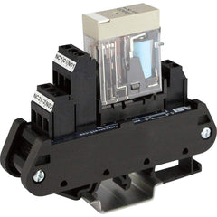 Automation Systems Interconnect - Interface Relay Modules; Input Amperage: 0.01 ; Contact Configuration: DPDT ; Coil Voltage: 24 VDC ; Mounting Type: DIN Rail - Exact Tool & Supply