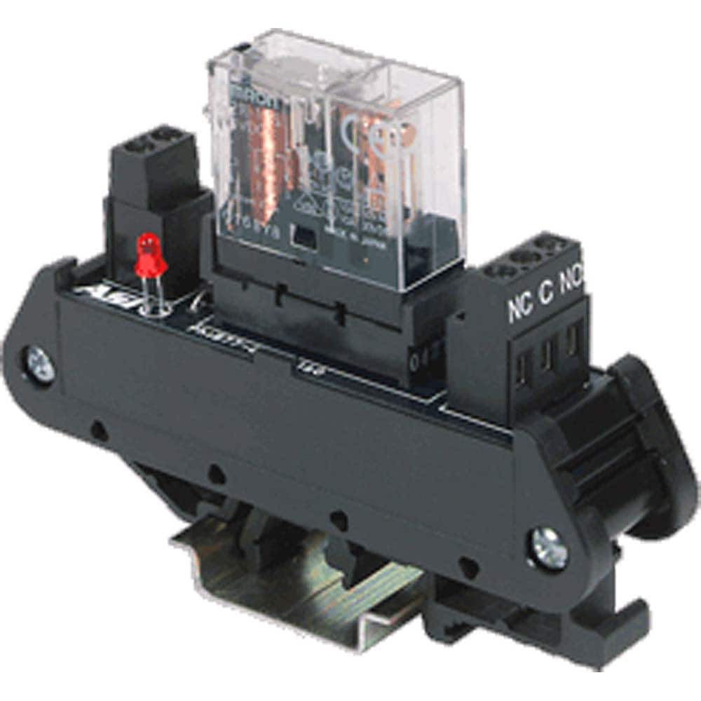 Automation Systems Interconnect - Interface Relay Modules; Input Amperage: 0.01 ; Contact Configuration: SPDT ; Coil Voltage: 24 VDC ; Mounting Type: DIN Rail - Exact Tool & Supply
