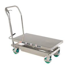 Vestil - Lifting Tables; Type: Elevating Cart ; Lift Style: Scissor ; Style: Manual ; Load Capacity (Lb.): 600.000 ; Minimum Height (Inch): 14 ; Lift Height (Inch): 51-1/8 - Exact Tool & Supply