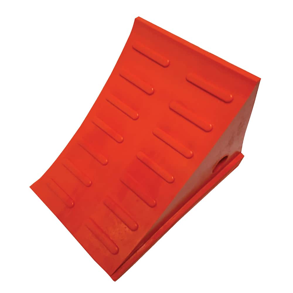 Vestil - Wheel Chocks; Width (Inch): 8-3/4 ; Height (Inch): 8-45/64 ; Depth (Inch): 11-1/2 ; Material: Polyurethane - Exact Tool & Supply