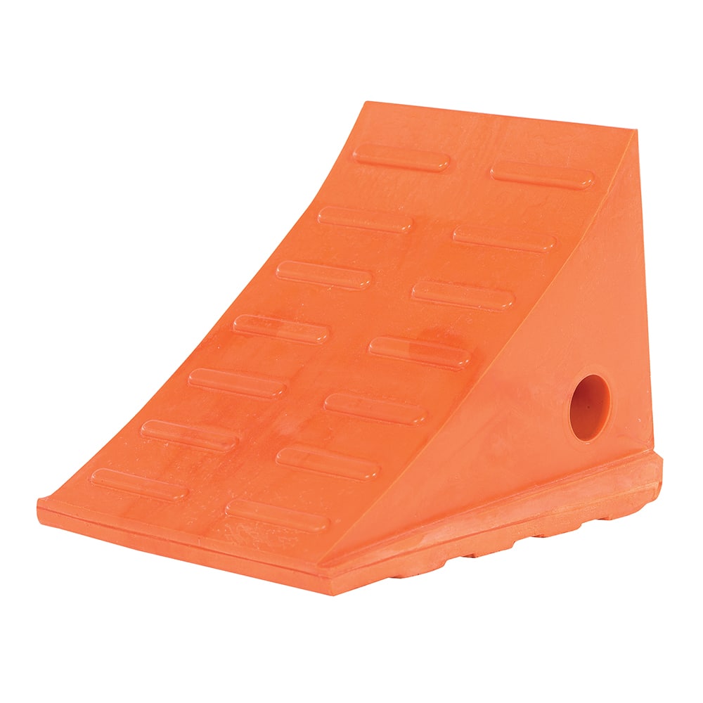 Vestil - Wheel Chocks; Width (Inch): 2-3/4 ; Height (Inch): 8-45/64 ; Depth (Inch): 11-1/2 ; Material: Polyurethane - Exact Tool & Supply