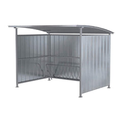 Vestil - Shelters; Type: Horizontal Storage Shed ; Width (Feet): 10.00 ; Depth: 95.50 ; Height (Feet): 7'5" ; Color: Silver ; Style: Multi-Duty - Exact Tool & Supply
