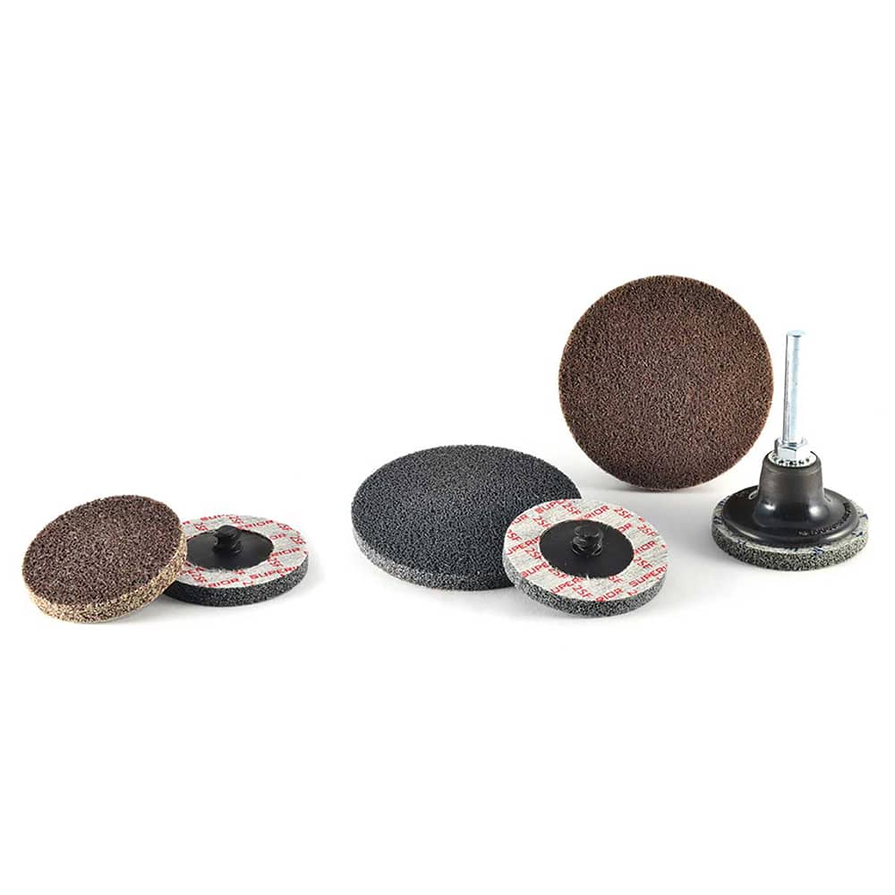 Superior Abrasives - Quick Change Discs; Disc Diameter (Inch): 3 ; Attaching System: Type R ; Abrasive Type: Non-Woven ; Abrasive Material: Aluminum Oxide ; Grade: Medium ; Backing Material: Nylon Web - Exact Tool & Supply