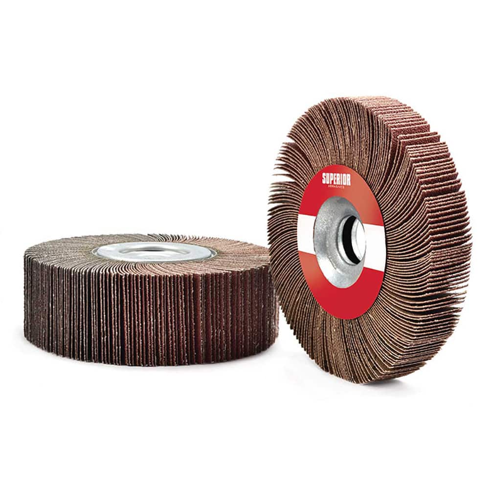 Superior Abrasives - Unmounted Flap Wheels; Abrasive Type: Coated ; Outside Diameter (Inch): 6 ; Face Width (Inch): 2 ; Center Hole Size (Inch): 1 ; Abrasive Material: Aluminum Oxide ; Grit: 60 - Exact Tool & Supply
