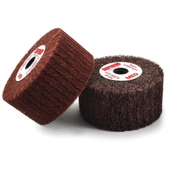 Superior Abrasives - Mounted Flap Wheels; Abrasive Type: Non-Woven ; Outside Diameter (Inch): 4 ; Face Width (Inch): 2 ; Abrasive Material: Aluminum Oxide ; Grade: Medium ; Mounting Type: Arbor - Exact Tool & Supply