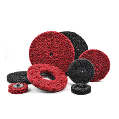 Superior Abrasives - 4 x 1/2" Extra Coarse Silicon Carbide Deburring Disc - Exact Tool & Supply