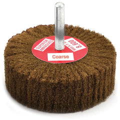 Superior Abrasives - Mounted Flap Wheels; Abrasive Type: Non-Woven ; Outside Diameter (Inch): 3 ; Face Width (Inch): 1 ; Abrasive Material: Aluminum Oxide ; Grade: Coarse ; Mounting Type: 1/4" Shank - Exact Tool & Supply