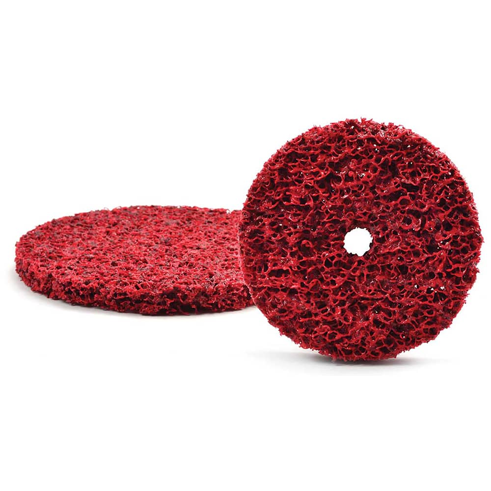 Superior Abrasives - 4 x 1/2" Extra Coarse Ceramic Deburring Disc - Exact Tool & Supply