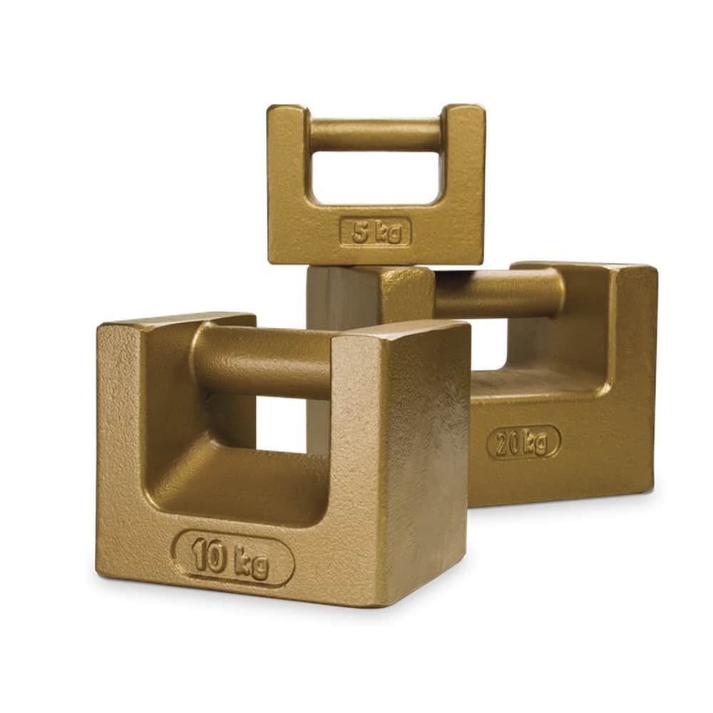 Rice Lake Weighing Systems - Scale Scoops, Scale Calibration Masses & Scale Accessories; Type: Calibration Weight ; For Use With: All Weighing Equipment ; Additional Information: Weight, GHDL 20Kg, Cast Iron, Painted, Density 7.2; Optional Certificate Av - Exact Tool & Supply