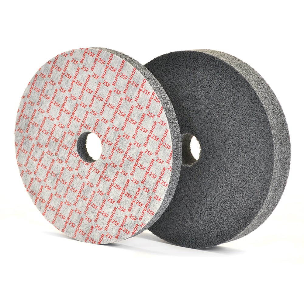 Superior Abrasives - Deburring Wheels; Wheel Type: Unitized ; Wheel Diameter (Inch): 6 ; Center Hole Size (Inch): 1 ; Abrasive Material: Silicon Carbide ; Grade: Fine ; Density: 2 - Exact Tool & Supply