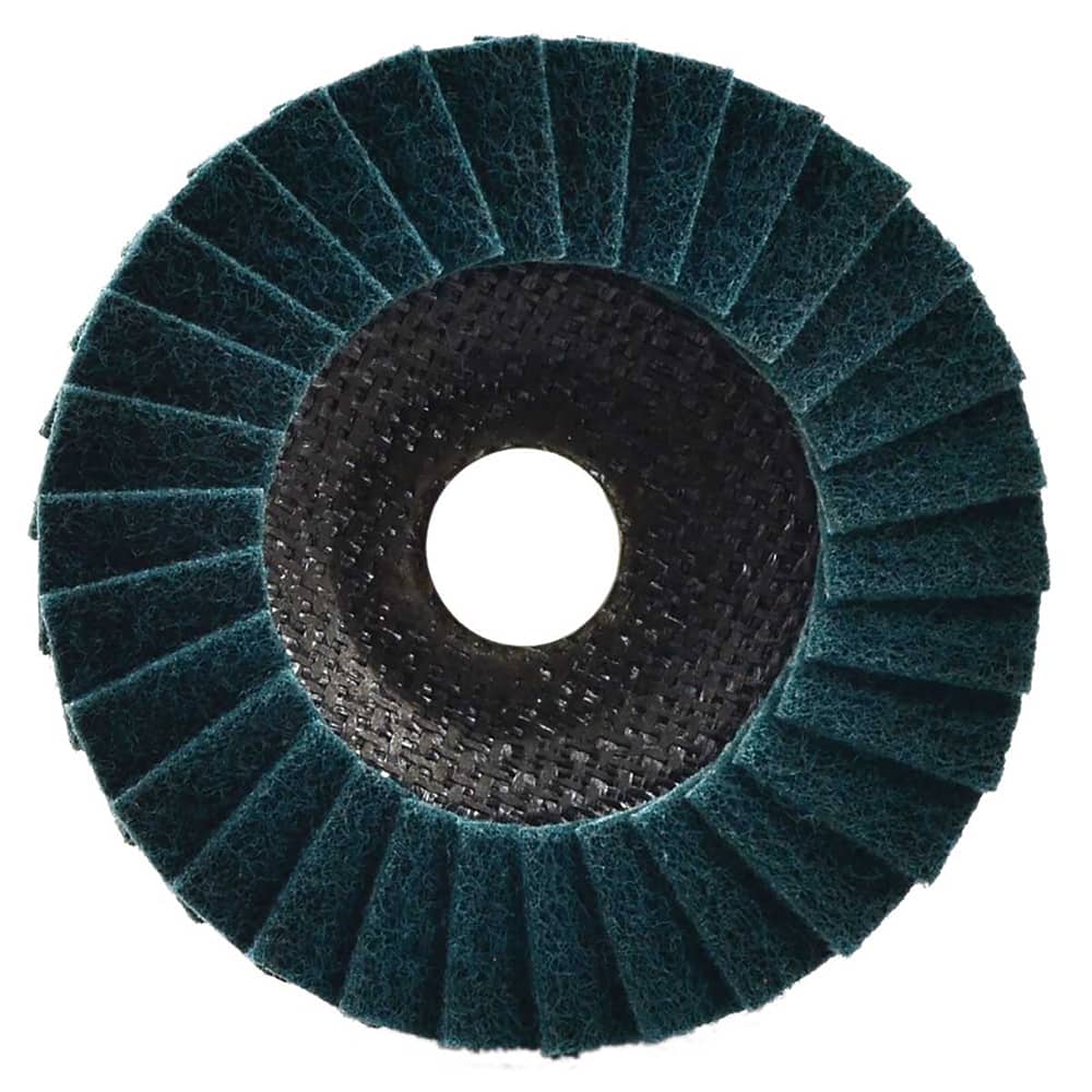Superior Abrasives - Flap Discs; Abrasive Type: Non-Woven ; Flap Disc Type: Type 27 ; Disc Diameter (Inch): 4-1/2 ; Abrasive Material: Aluminum Oxide ; Grade: Very Fine ; Attaching System: Arbor - Exact Tool & Supply