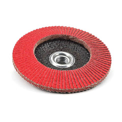 Superior Abrasives - Flap Discs; Abrasive Type: Coated ; Flap Disc Type: Type 29 ; Disc Diameter (Inch): 4-1/2 ; Abrasive Material: Ceramic ; Grit: 80 ; Attaching System: Threaded Hole - Exact Tool & Supply