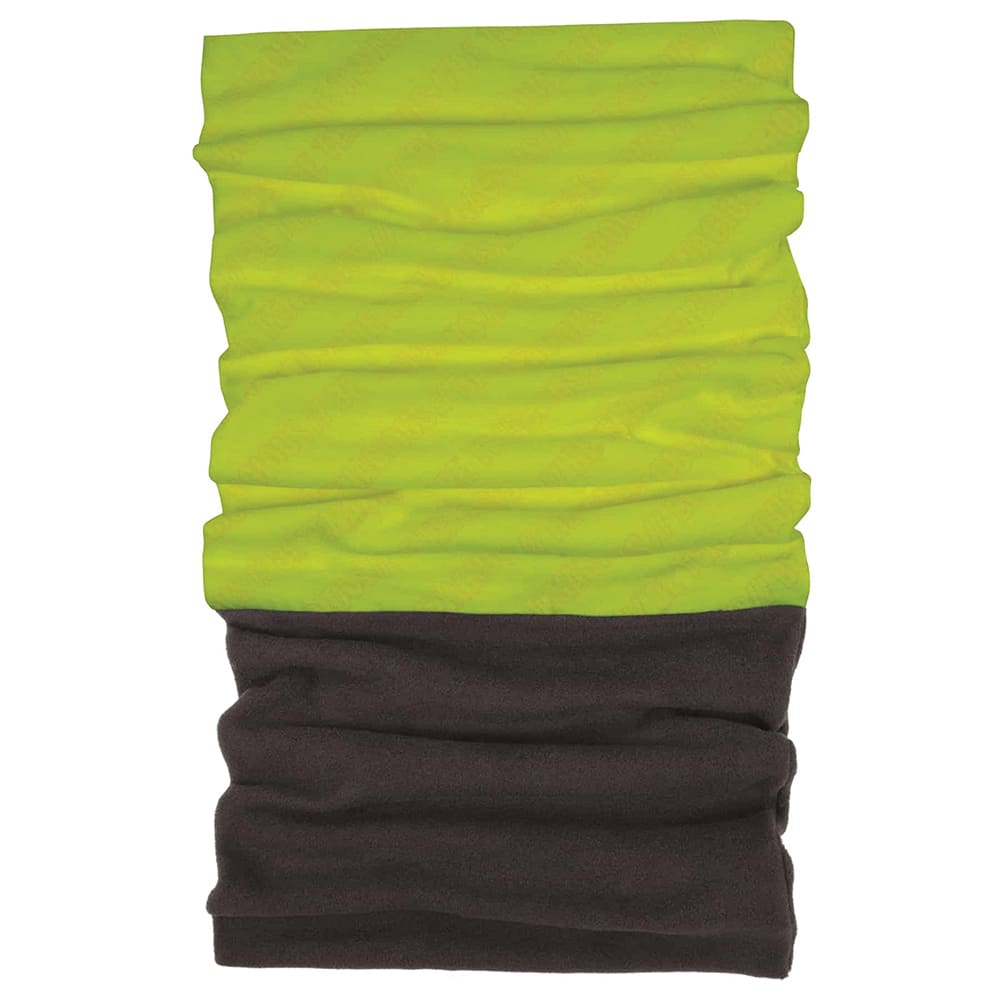 Ergodyne - Hats, Headbands & Bandanas; Garment Style: Gaiter ; Garment Type: Washable ; Garment Color: Lime ; Garment Size: Universal ; Garment Material: Polyester; Fleece ; Color Pattern: Solid - Exact Tool & Supply