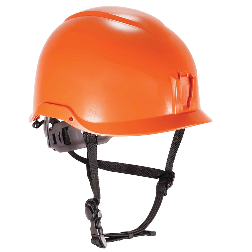 Ergodyne - Hard Hats; Type: Short Brim ; Adjustment: Adjustable ; Suspension Type: 6-Point ; ANSI Type: I ; Class Rating: E ; Material: Plastic - Exact Tool & Supply